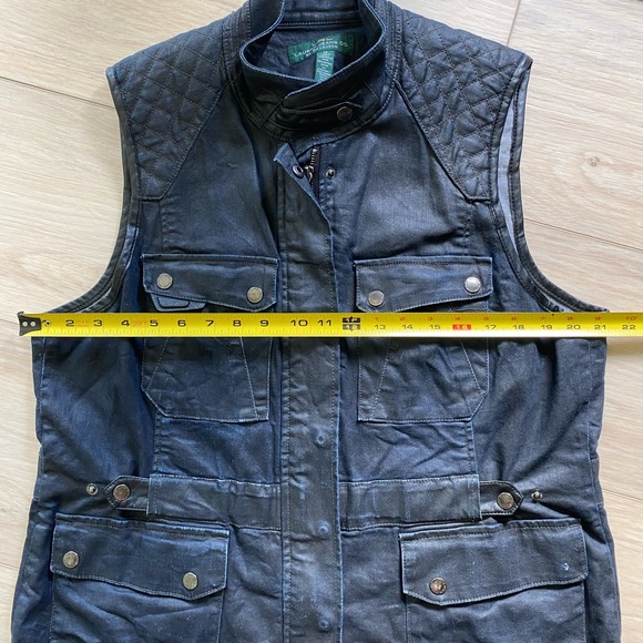 Ladies dark blue denim vest - Picture 3 of 9